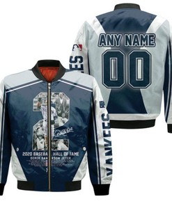 2020 Baseball Hall Of Fame Derek Sanderson Jeter New York Yankees 2 3D Allover Gift With Custom Number Name For Yankees Fans Bomber Jacket