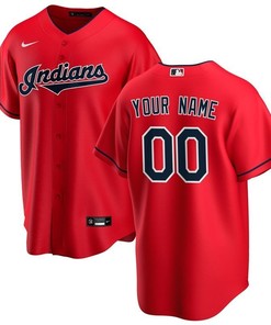 2020 Mlb Cleveland Guardians Personalized Custom Red Jersey