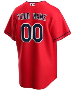 2020 Mlb Personalized Custom Red Cleveland Guardians Jersey