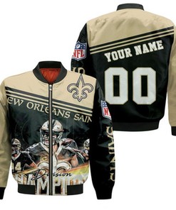 2020 Nfl Season New Orleans Saints Best Team Great Players Nfc South Division Champions Personalized Bomber Jacket Model 54