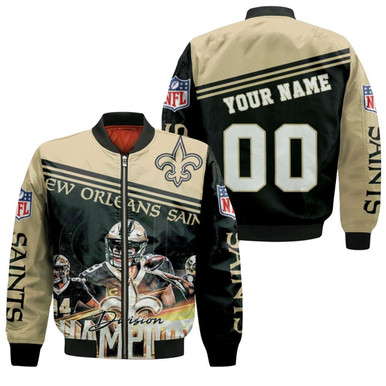 2020 Nfl Season New Orleans Saints Best Team Great Players Nfc South Division Champions Personalized Bomber Jacket Model 54