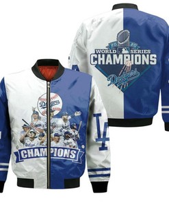 2020 World Series Champions Los Angeles Dodgers Bomber Jacket Model 58