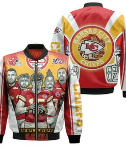 2021 Super Bowl Kansas City Chiefs Afc West Division Champions Bomber Jacket Model 64