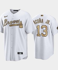 2022-23 All-Star Game NL Atlanta Braves Jersey, White 13 Ronald Acuna Jr. Jersey