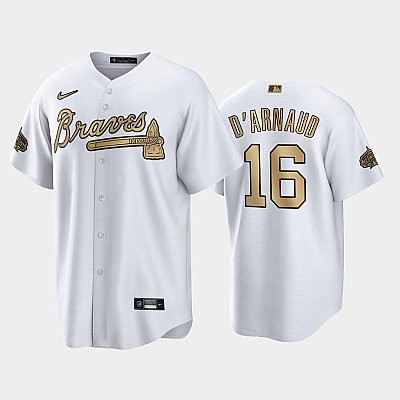 2022-23 All-Star Game NL Atlanta Braves Jersey, White 16 Travis d'Arnaud Jersey
