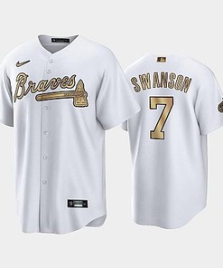 2022-23 All-Star Game NL Atlanta Braves Jersey, White 7 Dansby Swanson Jersey