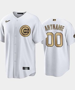 2022-23 All-Star Game NL Chicago Cubs White 00 Custom Jersey