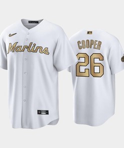 2022-23 All-Star Game NL Miami Marlins White 26 Garrett Cooper Jersey