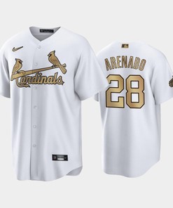 2022-23 All-Star Game NL St. Louis Cardinals White 28 Nolan Arenado Jersey