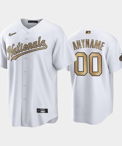 2022-23 All-Star Game NL Washington Nationals White 00 Custom Jersey