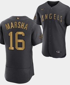 2022-23 All-Star Los Angeles Angels Brandon Marsha Charcoal Jersey