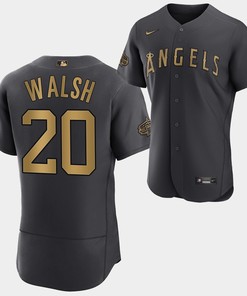 2022-23 All-Star Los Angeles Angels Jared Walsh 20 Charcoal Jersey