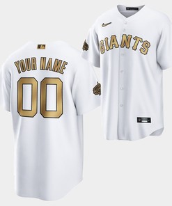 2022-23 All-Star San Francisco Giants Custom 00 White Jersey