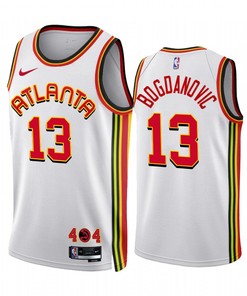 2022-23 Atlanta Hawks Bogdan Bogdanovic 13 White Association Edition Jersey