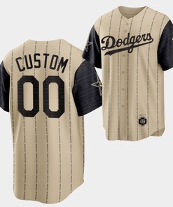 2022-23 Black Heritage Night Los Angeles Dodgers Custom 00 Gold Jersey Exclusive Edition