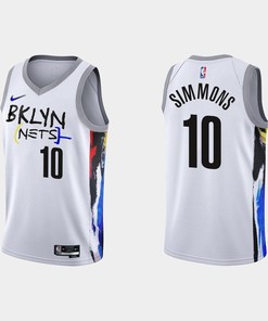 2022-23 Brooklyn Nets Ben Simmons 10 City Edition White Swingman Men Jersey