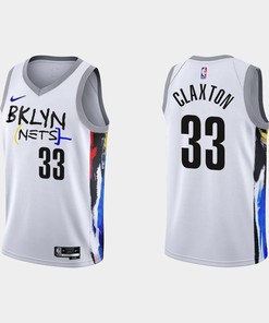 2022-23 Brooklyn Nets Nicolas Claxton 33 City Edition White Swingman Men Jersey