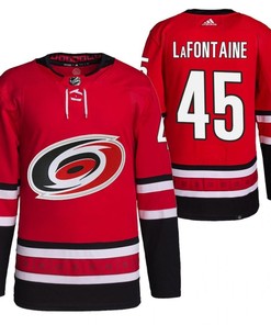 2022-23 Carolina Hurricanes Jack LaFontaine Red Home Primegreen Jersey Jersey