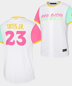 2022-23 City Connect Fernando Tatis Jr. 23 San Diego Padres Youth White Jersey