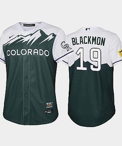 2022-23 City Connect Rockies 19 Charlie Blackmon Green Youth Jersey