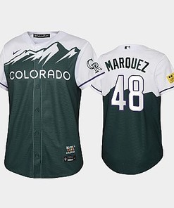 2022-23 City Connect Rockies 48 German Marquez Green Youth Jersey