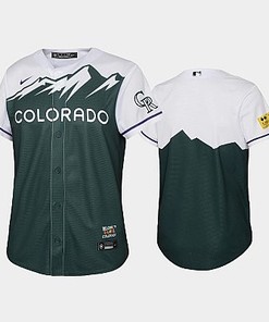 2022-23 City Connect Rockies Green Youth Jersey