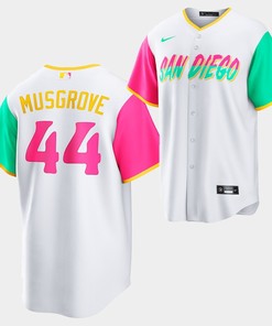 2022-23 City Connect San Diego Padres Joe Musgrove 44 White Jersey