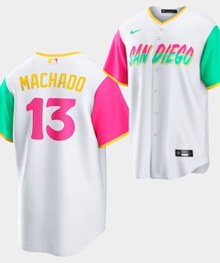 2022-23 City Connect San Diego Padres Manny Machado 13 White Jersey
