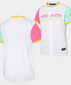 2022-23 City Connect San Diego Padres Youth White Jersey