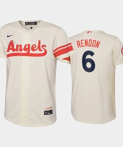 2022-23 City Connect Youth Los Angeles Angels Anthony Rendon 6 Anthony Rendon Jersey - Cream