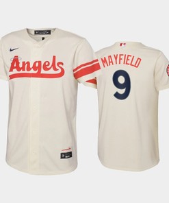 2022-23 City Connect Youth Los Angeles Angels Jack Mayfield 9 Jack Mayfield Jersey - Cream