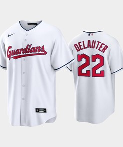 2022-23 Draft Cleveland Guardians Chase DeLauter 22 White Home Jersey