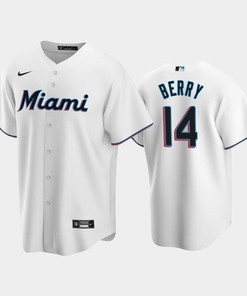 2022-23 Draft Miami Marlins Jacob Berry 14 White Home Jersey