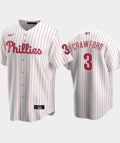 2022-23 Draft Philadelphia Phillies Justin Crawford 3 White Home Jersey