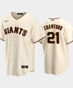 2022-23 Draft San Francisco Giants Reggie Crawford 21 Cream Home Jersey