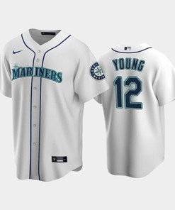 2022-23 Draft Seattle Mariners Cole Young 12 White Home Jersey