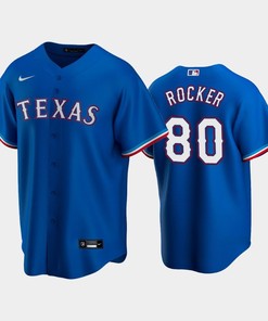 2022-23 Draft Texas Rangers Kumar Rocker 80 Royal Alternate Jersey