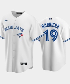 2022-23 Draft Toronto Blue Jays Brandon Barriera 19 White Home Jersey