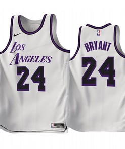 2022-23 Los Angeles Lakers Kobe Bryant 24 White City Edition Jersey - Men Jersey