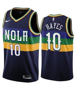 2022-23 New Orleans Pelicans Jaxson Hayes 10 Navy City Edition Jersey