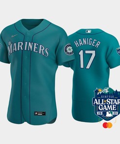 2023 All-Star Game Seattle Mariners 17 Mitch Haniger Aqua Jersey
