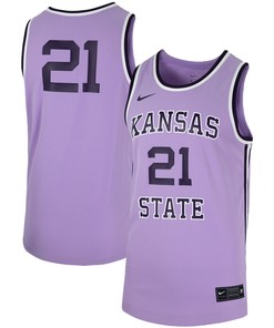 #21 Kansas State Wildcats Throwback Replica Basketball Jersey - Purple Ncaa