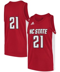 #21 Nc State Wolfpack Adidas Game Jersey - Red Ncaa