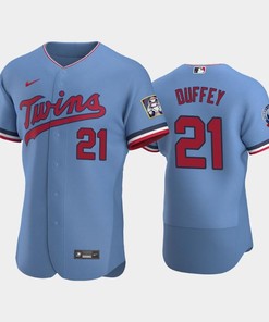 21 Tyler Duffey Minnesota Twins 60th Season Anniversary Alternate Jersey Light Blue Jersey
