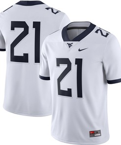 #21 West Virginia Mountaineers Game Jersey - White Ncaa
