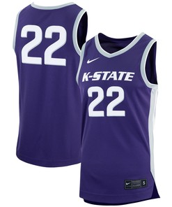#22 Kansas State Wildcats Replica Basketball Jersey - Purple Ncaa