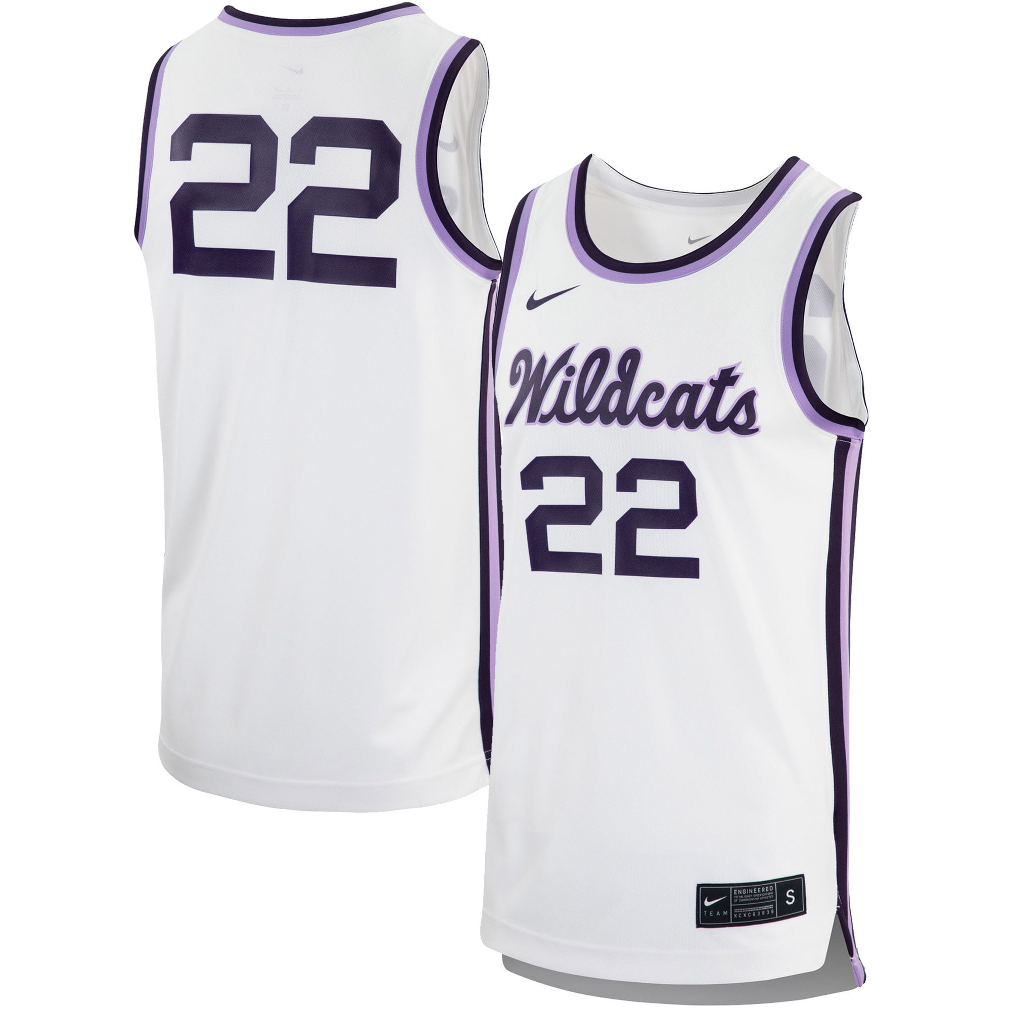#22 Kansas State Wildcats Retro Replica Basketball Jersey - White Ncaa