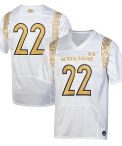 #22 Notre Dame Fighting Irish Under Armour 2022 Shamrock Series Replica Jersey - White Ncaa