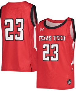 #23 Texas Tech Red Raiders Under Armour Replica Basketball Jersey - Red Ncaa