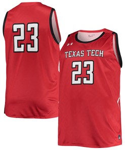 #23 Texas Tech Red Raiders Under Armour Replica Basketball Jersey - Red Ncaa